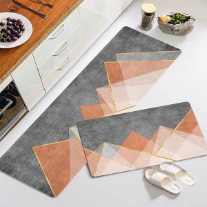 Nordic geometric minimalist flannel kitchen living room bedroom bedside carpet floor mat