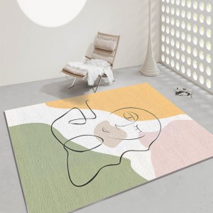 Simple geometric imitation cashmere carpet study bedroom bedside living room large area