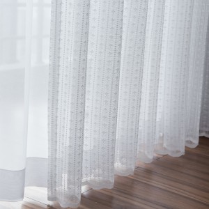 Lace Window Screen Pastoral White Finished Screen Curtain Floral Embroidered Curtain