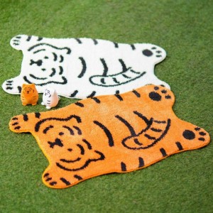 Cute little tiger plush bedside children’s bedroom carpet balcony bay window mat