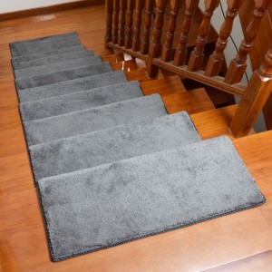 Step mat carpet solid color solid wood marble tile non-slip glue-free self-adhesive stair mat