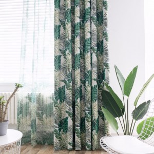 High Quality Floral Printed Voile Curtains