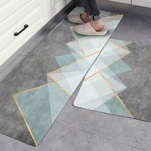 Nordic geometric minimalist flannel kitchen living room bedroom bedside carpet floor mat