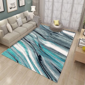 Nordic light luxury abstract ink smudged carpet bedside full