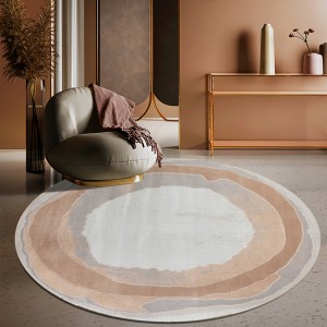 Simple abstract round carpet room full of large area bedside blanket washable