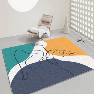 Simple geometric imitation cashmere carpet study bedroom bedside living room large area