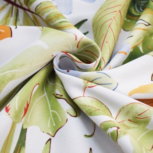 Printed Curtains Blackout Insulation Floral Pastoral American Grommet Curtains