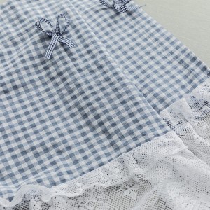 Punch-free kitchen curtain lace coffee curtain wear rod half curtain short curtain pastoral fresh