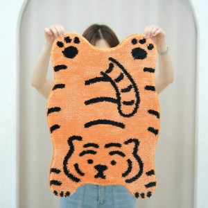 Cute little tiger plush bedside children’s bedroom carpet balcony bay window mat