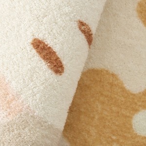 Imitation cashmere flower long plush easy to clean absorbent non-slip foot pad