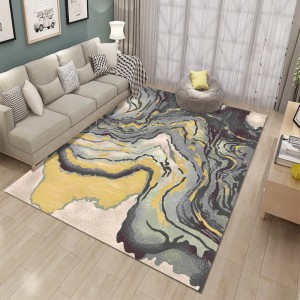Nordic light luxury abstract ink smudged carpet bedside full
