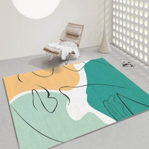 Simple geometric imitation cashmere carpet study bedroom bedside living room large area