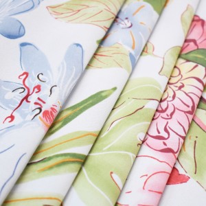Printed Curtains Blackout Insulation Floral Pastoral American Grommet Curtains