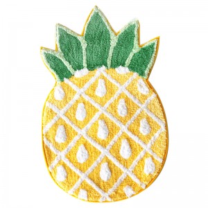 cartoon fruit soft flocking carpet absorbent non-slip mat