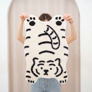 Cute little tiger plush bedside children’s bedroom carpet balcony bay window mat