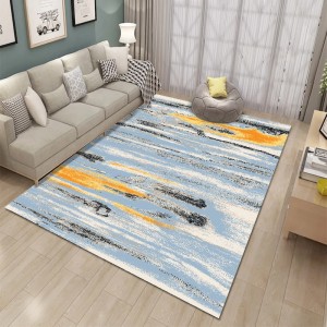 Nordic light luxury abstract ink smudged carpet bedside full