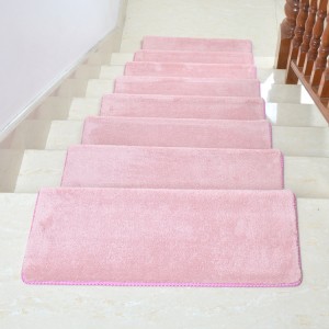 Step mat carpet solid color solid wood marble tile non-slip glue-free self-adhesive stair mat
