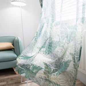 High Quality Floral Printed Voile Curtains