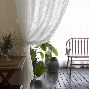 High Quality Living Room Modern Voile White Decorative Wedding Curtains