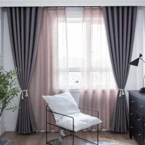 linen appearance curtains for living room high blackout solid color blackout curtains