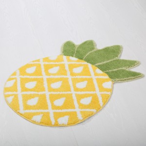 cartoon fruit soft flocking carpet absorbent non-slip mat