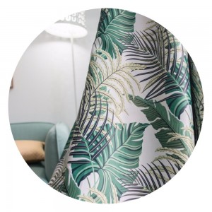 High Quality Floral Printed Voile Curtains