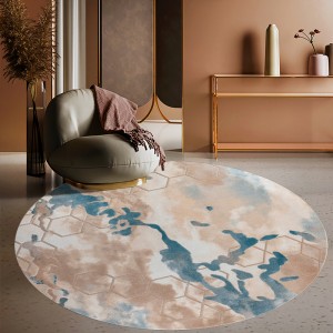 Simple abstract round carpet room full of large area bedside blanket washable