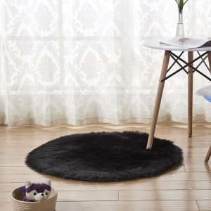 Plush Rug Bedside Imitation Wool Rug, shaggy rugs, bedroom carpet