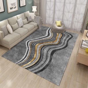 Nordic light luxury abstract ink smudged carpet bedside full