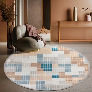 Simple abstract round carpet room full of large area bedside blanket washable