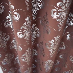 High quality household craft Retro European style Silver Flower blackout curtain