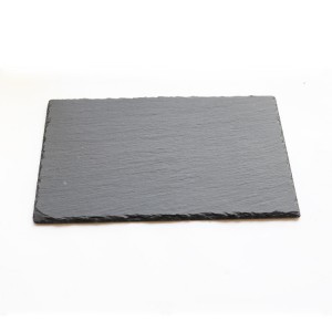 Factory custom can add logo stone SLATE western place mat steak flat plate dim sum fruit cake sushi plate