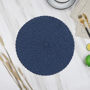 Wholesale pp woven placemaWholesale pp woven placemats pp braided round place matts pp braided round place mat