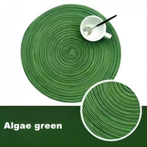 Round Cotton Dining Table Place Mats Anti-slip Woven Braided Placemat