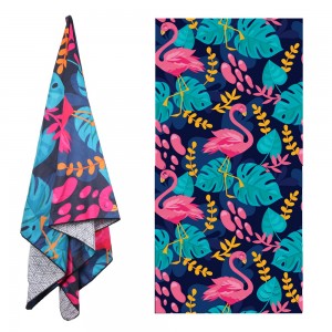 High Quality Microfiber Two Side Printed Beach Towel Quick Dry Sand Free Proof Recycled Beach Towel