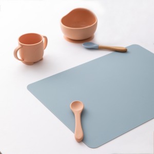 Custom Reusable BPA-Free Silicone Pad Silicone Baby Toddler Placemat Dining Table Mat