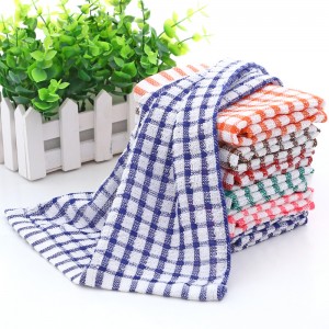 Bamboo Tea Cotton Plaid Absorbent Dish Kitchen Towel