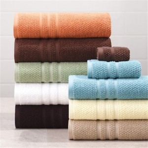 China factory custom plain dobby terry 100% cotton bath towel