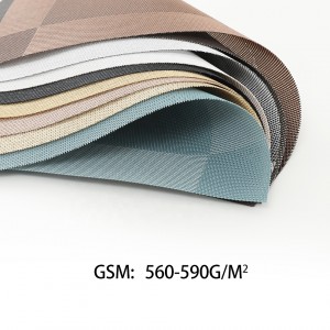 Household Heat Insulation Washable Vinyl Woven Crossweave Placemat PVC Table Mat Place Mat Set