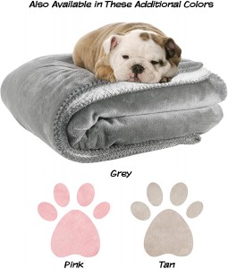 TEX-CEL ODM Polyester Reversible Weighted Light Grey Dog Waterproof Pet Blanket