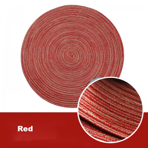 Round Cotton Dining Table Place Mats Anti-slip Woven Braided Placemat