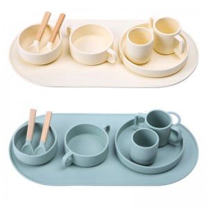 Toddler Christmas Custom Silicone Plate Kids Baby Feeding Placemat Set Waterproof Non Slip Silicone Table Place Mats