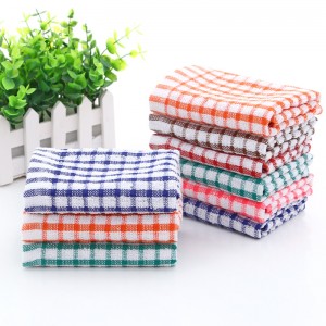 Bamboo Tea Cotton Plaid Absorbent Dish Kitchen Towel