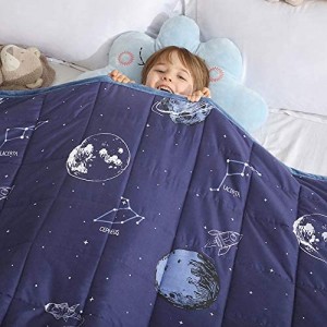Best Seller Factory Custom Unicorn Print 36×48 Inches Sensory 5lbs Glass Beads Children Cotton Weighted Blanket for kids