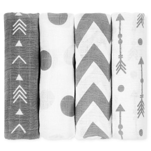 Wholesale 100% Organic Cotton Printed Newborn Fabric Wrap Blanket 4747 Baby Nursery Muslin Swaddle Blanket