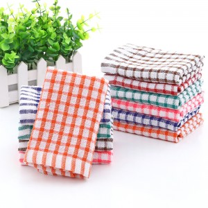 Bamboo Tea Cotton Plaid Absorbent Dish Kitchen Towel