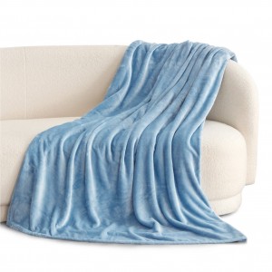 Good Quality Custom Soft Polyester Fleece Throw Blanket For Winter bed blankets