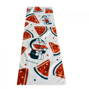 Japanese cotton traditional hand towel used in tea ceremony doraemon custom printed design tenugui