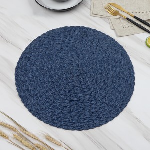 Wholesale pp woven placemaWholesale pp woven placemats pp braided round place matts pp braided round place mat