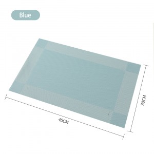 Household Heat Insulation Washable Vinyl Woven Crossweave Placemat PVC Table Mat Place Mat Set